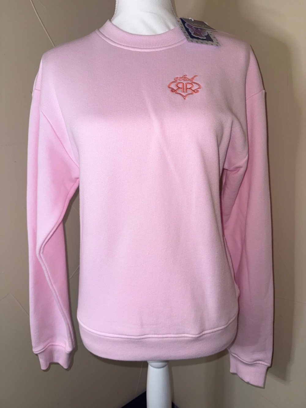 Roller Rabbit x Target Pink Crewneck Sweatshirt with Monogram Logo XS